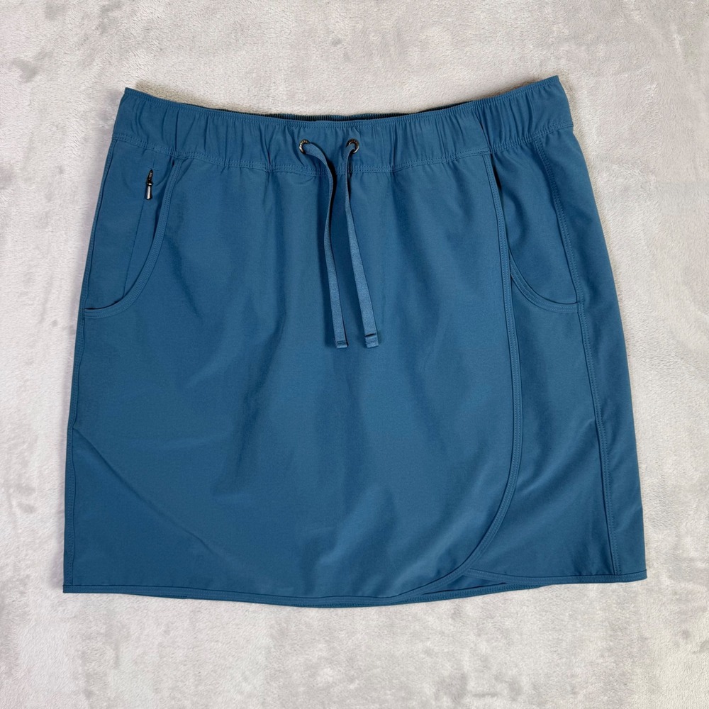 Patagonia Skort Women Size M Blue Activewear Hiking Skirt Drawstring Stretch